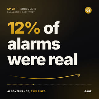 Episode 31 cover: 12% of alarms were real