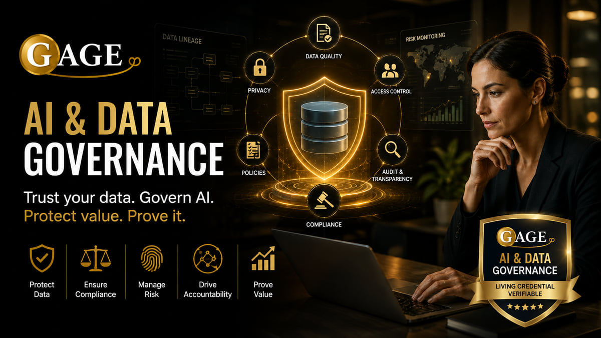 Certified AI Data Governance Professional (CADGP): Every AI failure is a data failure that graduated; you will take command of your own data estate, govern what the machines are fed, survive the incidents, and leave with evidence that you are the person a company needs before it needs a lawyer.